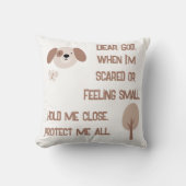 Christliches Kindergebet Brown & White | Kissen (Vorderseite)