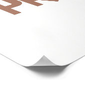 Christliches Kindergebet Brown & White | Poster (Ecke)