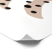 Christliches Kindergebet Brown & White | Poster (Ecke)