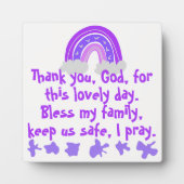 Christliches Kindergebet Lila & rosa | Fotoplatte (Vorderseite)