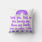 Christliches Kindergebet Lila & rosa | Kissen (Vorderseite)