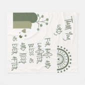 Christliches Kindergebet Olive Green | Fleecedecke (Vorderseite (Horizontal))