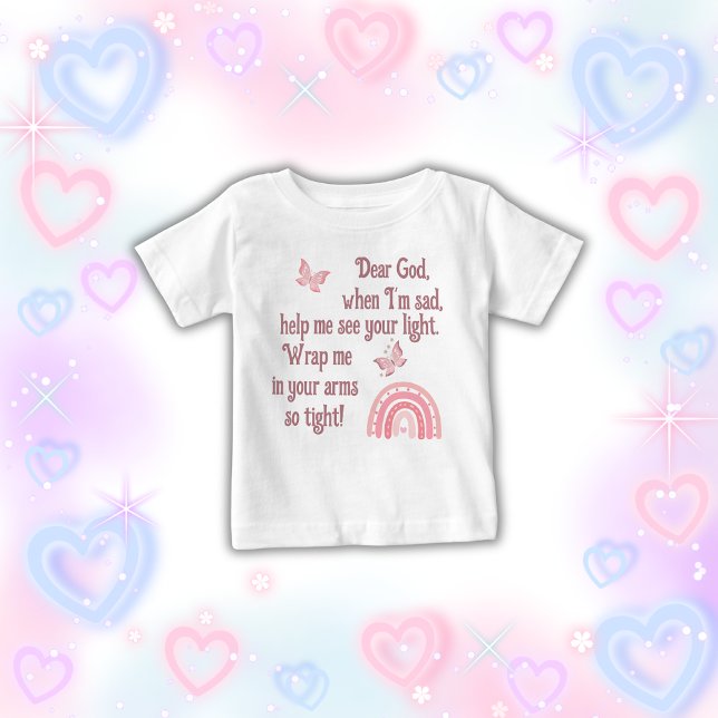 Christliches Kindergebet Rosa | Baby T-shirt (Von Creator hochgeladen)