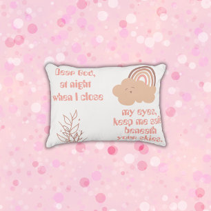 Christliches Kindergebet Rosa   Dekokissen