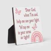 Christliches Kindergebet Rosa | Fotoplatte (Vorderseite)