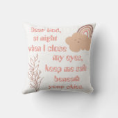 Christliches Kindergebet Rosa | Kissen (Rückseite)