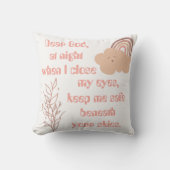 Christliches Kindergebet Rosa | Kissen (Vorderseite)