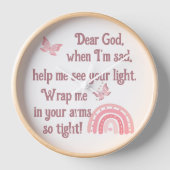 Christliches Kindergebet Rosa | Uhr (Vorderseite)