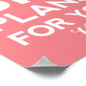 Christliches Kinderzimmer | Gott hat große Pläne Poster (Ecke)