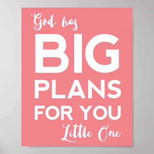 Christliches Kinderzimmer | Gott hat große Pläne Poster (Vorne)