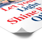 Christliches Kinderzimmer leuchten lass Poster (Ecke)