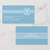 Christliches Kirchen-Ministerium-blaues Emblem mit Visitenkarte (Vorne/Hinten)