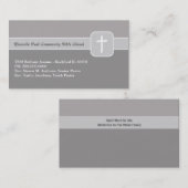 Christliches Kirchen-Ministerium-graues Emblem mit Visitenkarte (Vorne/Hinten)