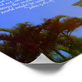 Christliches Kirchenkreuz mit Bibelverse Poster (Ecke)