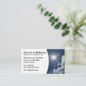 Christliches Kirchenkreuz Visitenkarte (Stehend Vorderseite)