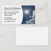 Christliches Kirchenkreuz Visitenkarte (Vorne/Hinten)