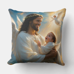Christliches Kissen Jesus und Kind