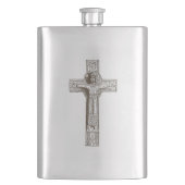 Christliches Klassikkreuz Flachmann (Vorderseite)