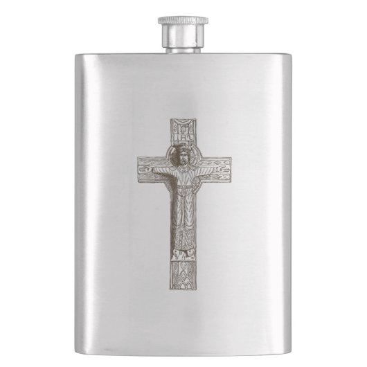 Christliches Klassikkreuz Flachmann (Vorderseite)