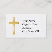 Christliches Kreuz 3.5" x 2.0 Visitenkarten Standa Visitenkarte (Vorderseite)