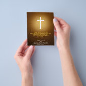 Christliches Kreuz auf blauem Hintergrund Flyer (Gruppe)