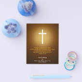 Christliches Kreuz auf blauem Hintergrund Flyer (Einzeln)
