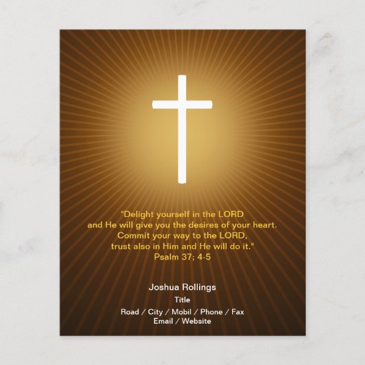 Christliches Kreuz auf blauem Hintergrund Flyer (Vorne)