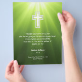 Christliches Kreuz auf grünem Hintergrund Flyer (Hand)