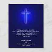 Christliches Kreuz auf marineblau Hintergrund Flyer (Vorne)