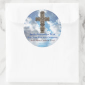 Christliches Kreuz auf schönen Sky Sticker (Tasche)