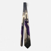 Christliches Kreuz - Auferstehung Schlips Krawatte (Rückseite)