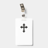 Christliches Kreuz Ausweis (Rückseite mit Clip)