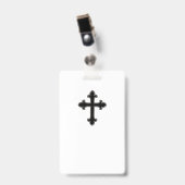 Christliches Kreuz Ausweis (Vorderseite mit Clip)