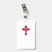 Christliches Kreuz Ausweis (Rückseite mit Clip)
