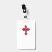 Christliches Kreuz Ausweis (Vorderseite mit Clip)