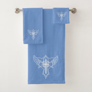 Christliches Kreuz Badhandtuch Set