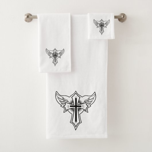 Christliches Kreuz Badhandtuch Set (Insitu)