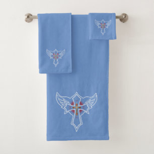 Christliches Kreuz Badhandtuch Set