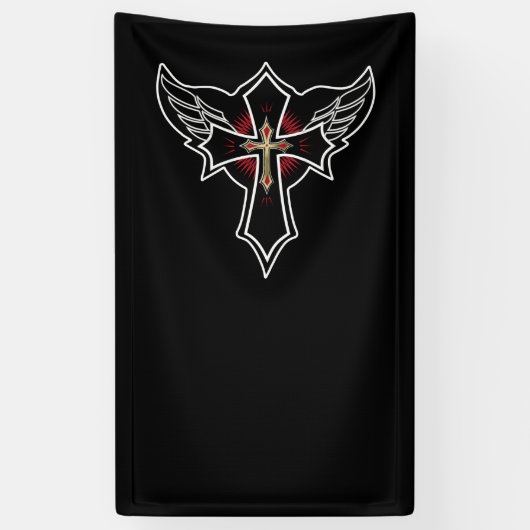 Christliches Kreuz Banner (Vertikal)
