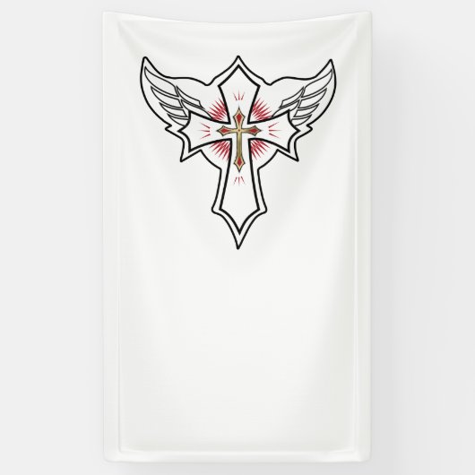 Christliches Kreuz Banner (Vertikal)