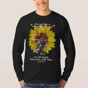 Christliches Kreuz Bibelvers Sonnenblume für Fraue T-Shirt