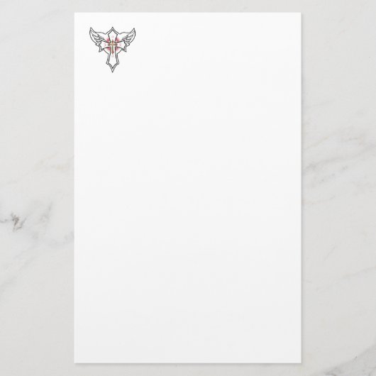 Christliches Kreuz Briefpapier (Vorderseite)