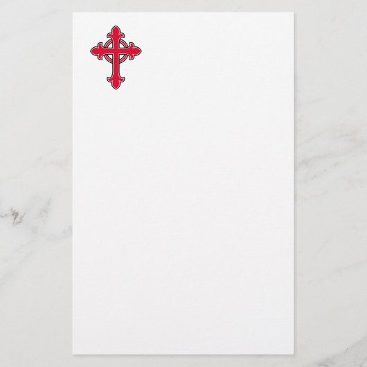 Christliches Kreuz Briefpapier (Vorderseite)
