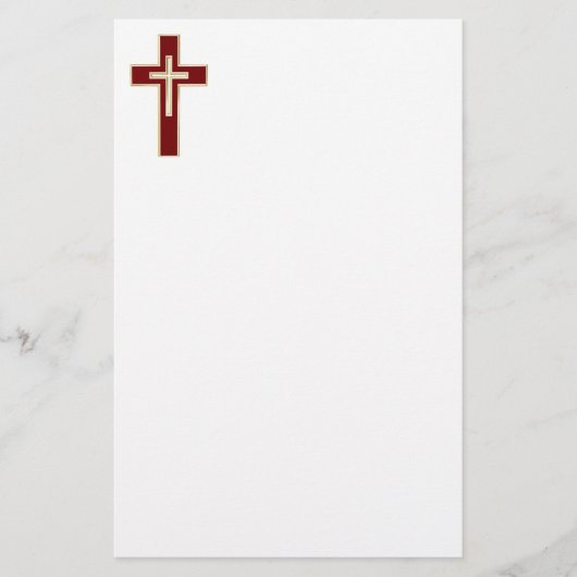 Christliches Kreuz Briefpapier (Vorderseite)