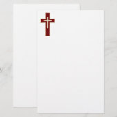 Christliches Kreuz Briefpapier (Vorne/Hinten)