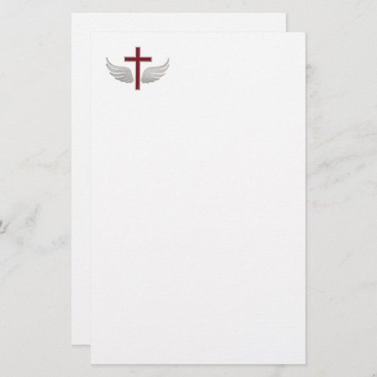 Christliches Kreuz Briefpapier (Vorne/Hinten)