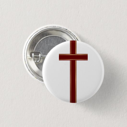 Christliches Kreuz Button (Vorne & Hinten)