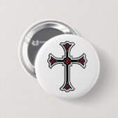 Christliches Kreuz Button (Vorne & Hinten)