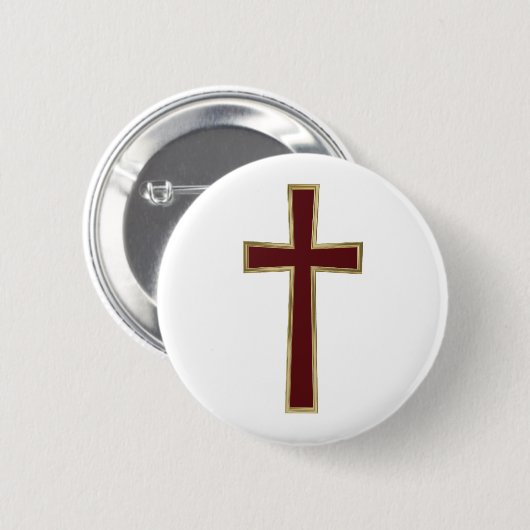 Christliches Kreuz Button (Vorne & Hinten)