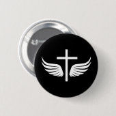 Christliches Kreuz Button (Vorne & Hinten)